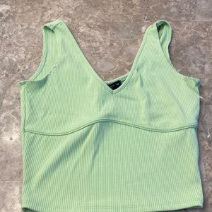 Lime green tube crop top